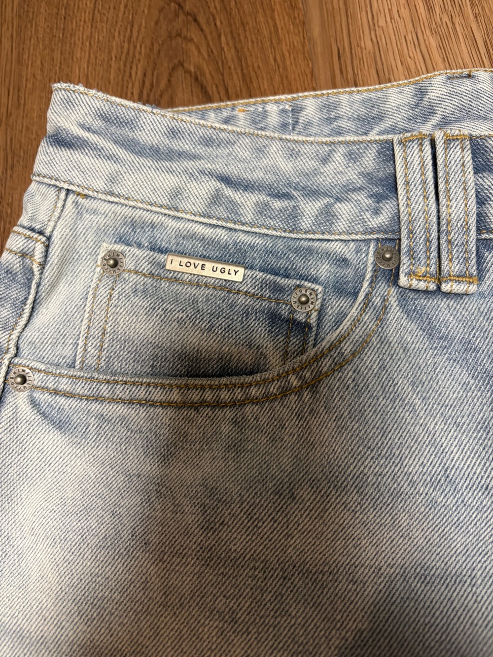 NWT I love ugly high rise jeans - light wash - straight leg - Picture 5 of 12